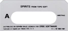 Top of cartridge artwork for Spirits on the Amstrad CPC.