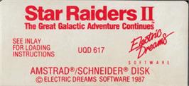 Top of cartridge artwork for Star Raiders 2 on the Amstrad CPC.