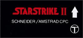 Top of cartridge artwork for Starstrike 2 on the Amstrad CPC.