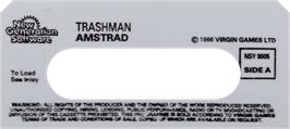 Top of cartridge artwork for Trashman on the Amstrad CPC.