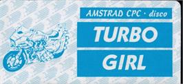 Top of cartridge artwork for Turbo Girl on the Amstrad CPC.