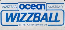 Top of cartridge artwork for Wizball on the Amstrad CPC.