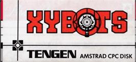 Top of cartridge artwork for Xybots on the Amstrad CPC.