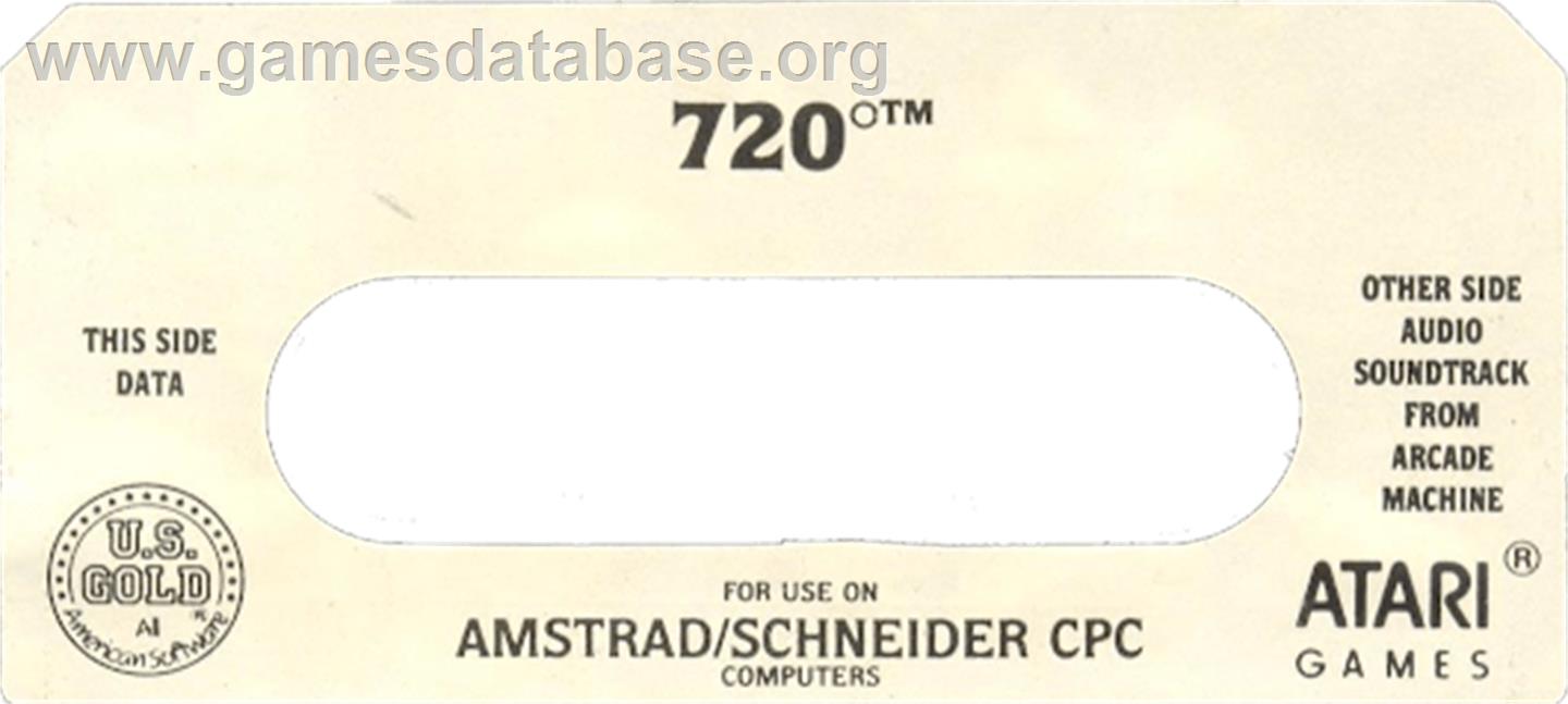 720 Degrees - Amstrad CPC - Artwork - Cartridge Top