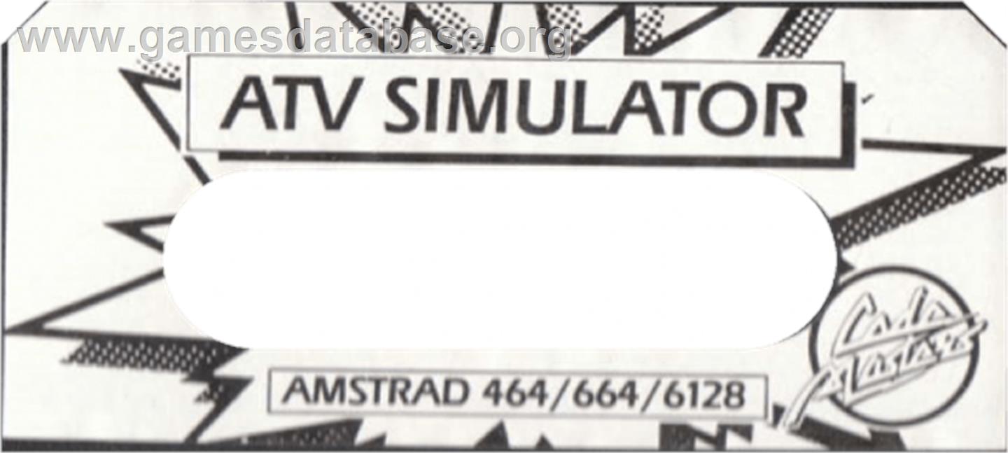 ATV Simulator - Amstrad CPC - Artwork - Cartridge Top
