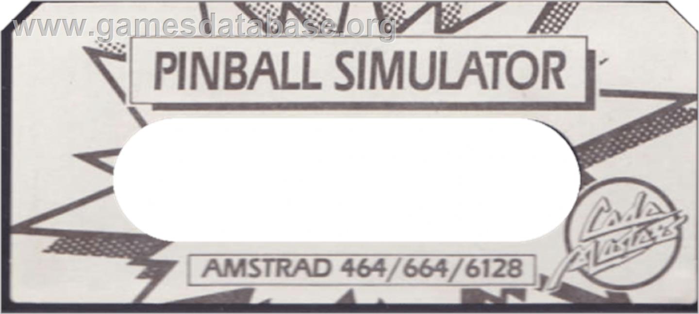 Advanced Pinball Simulator - Amstrad CPC - Artwork - Cartridge Top