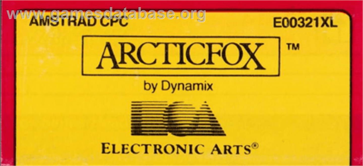 Arcticfox - Amstrad CPC - Artwork - Cartridge Top