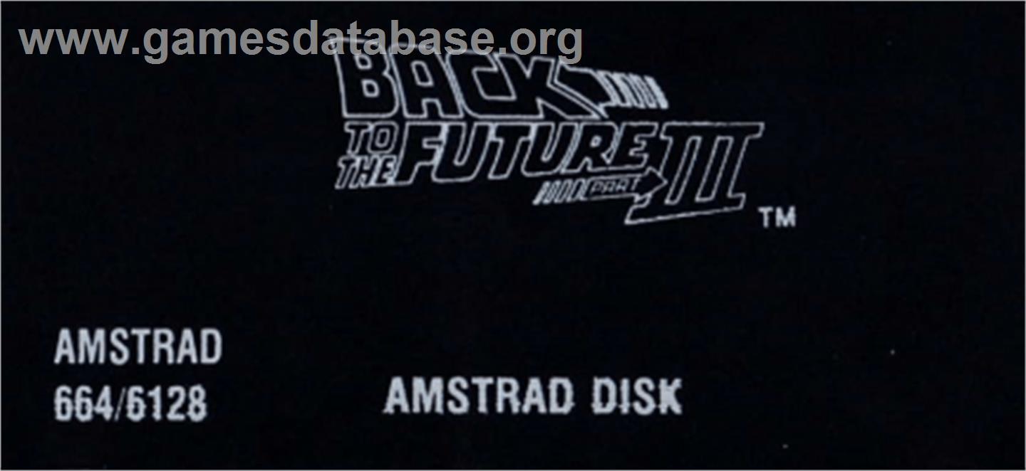 Back to the Future 3 - Amstrad CPC - Artwork - Cartridge Top
