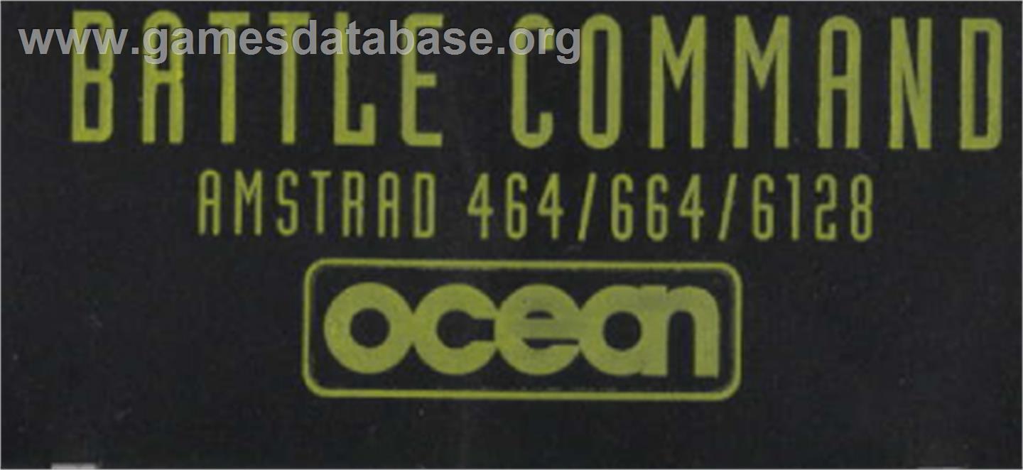 Battle Command - Amstrad CPC - Artwork - Cartridge Top