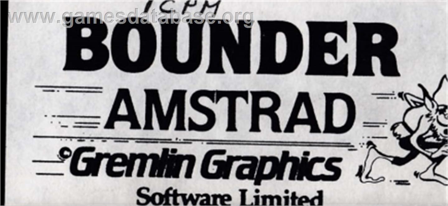 Bounder - Amstrad CPC - Artwork - Cartridge Top