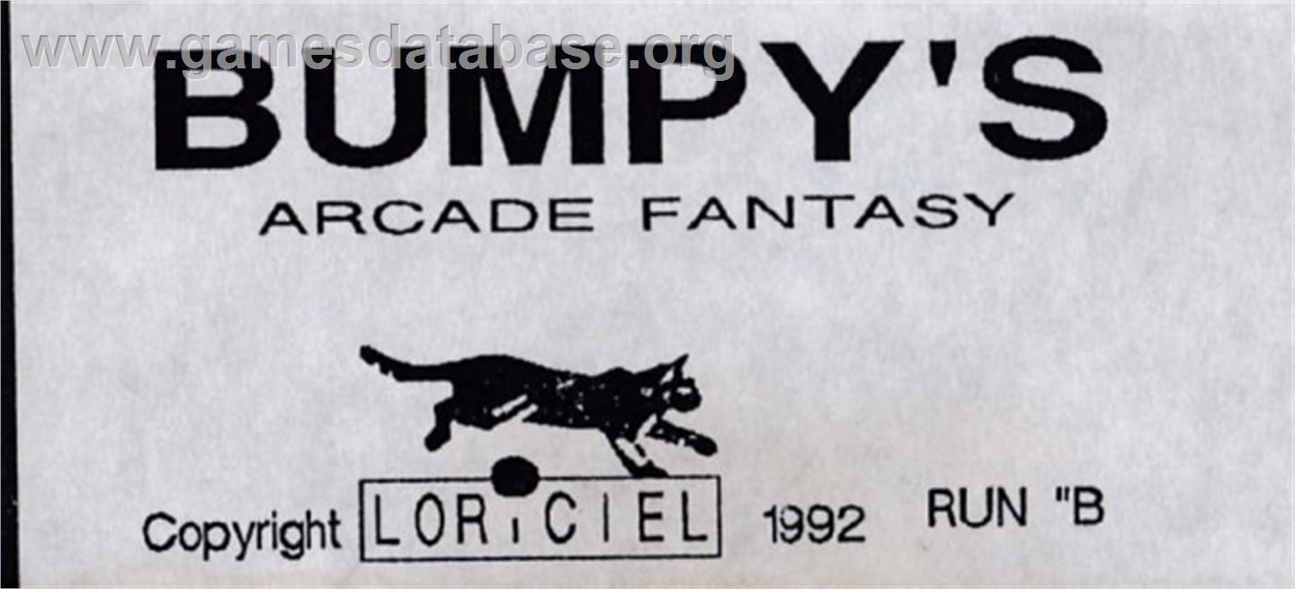 Bumpy's Arcade Fantasy - Amstrad CPC - Artwork - Cartridge Top