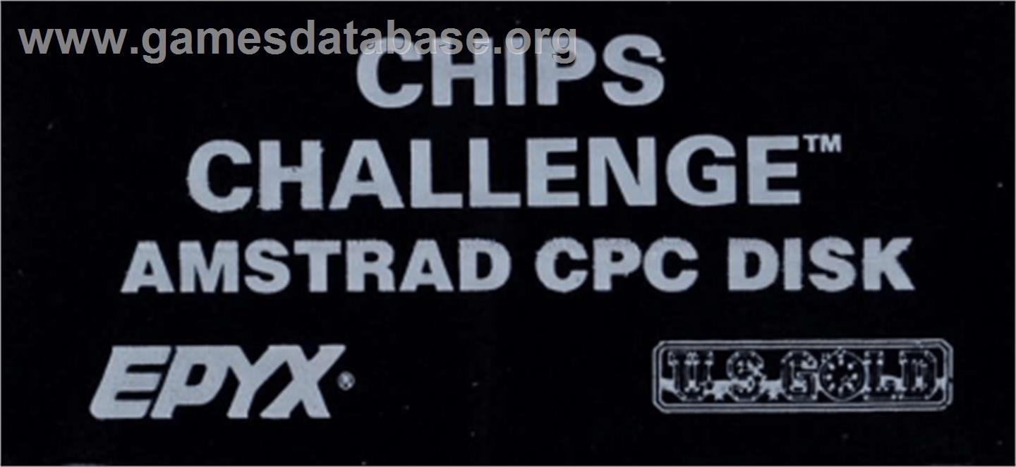 Chip's Challenge - Amstrad CPC - Artwork - Cartridge Top