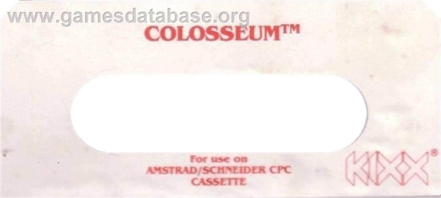 Coliseum - Amstrad CPC - Artwork - Cartridge Top