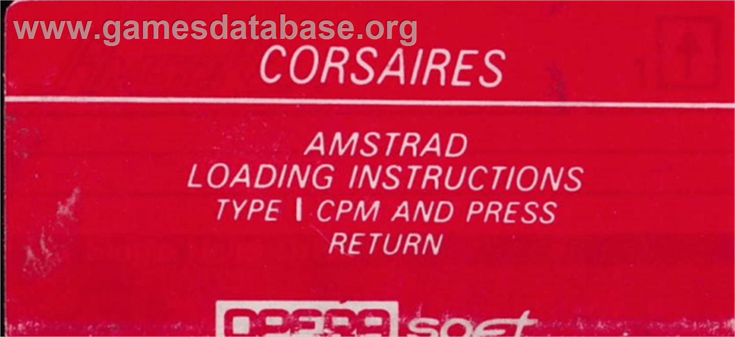 Corsarios - Amstrad CPC - Artwork - Cartridge Top