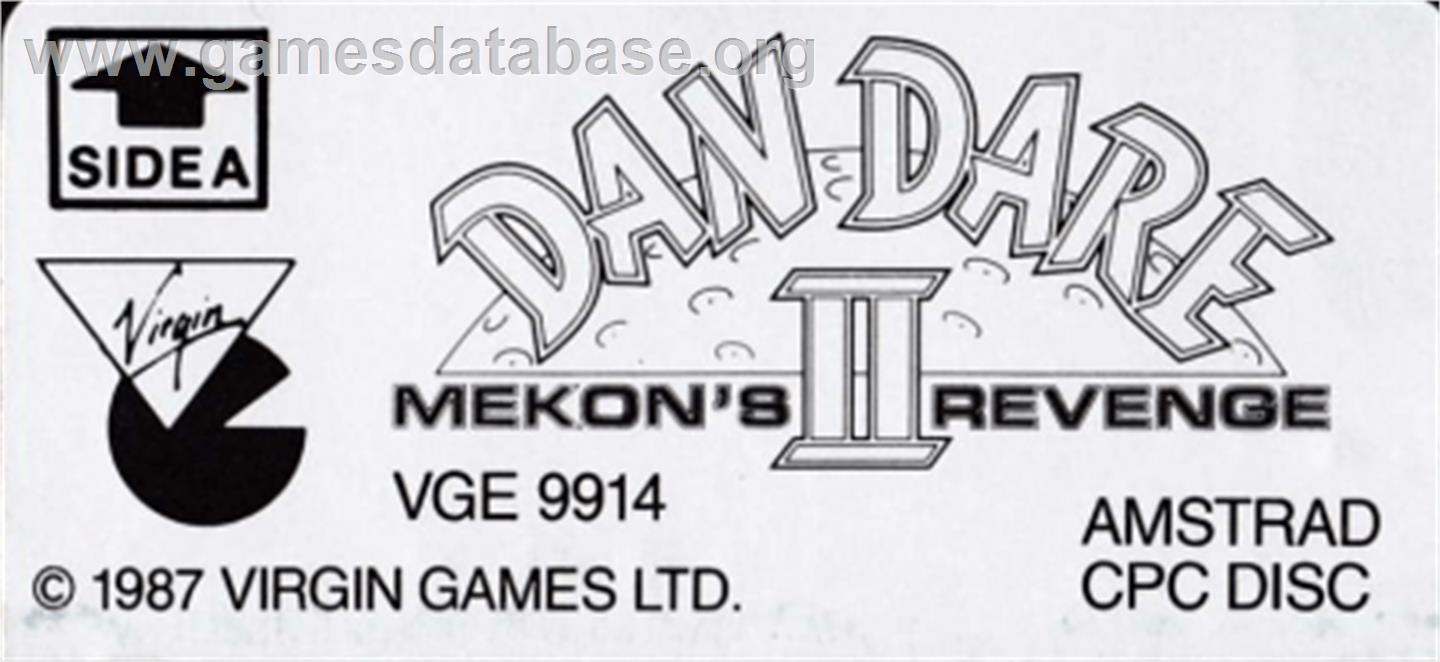 Dan Dare 2: Mekon's Revenge - Amstrad CPC - Artwork - Cartridge Top