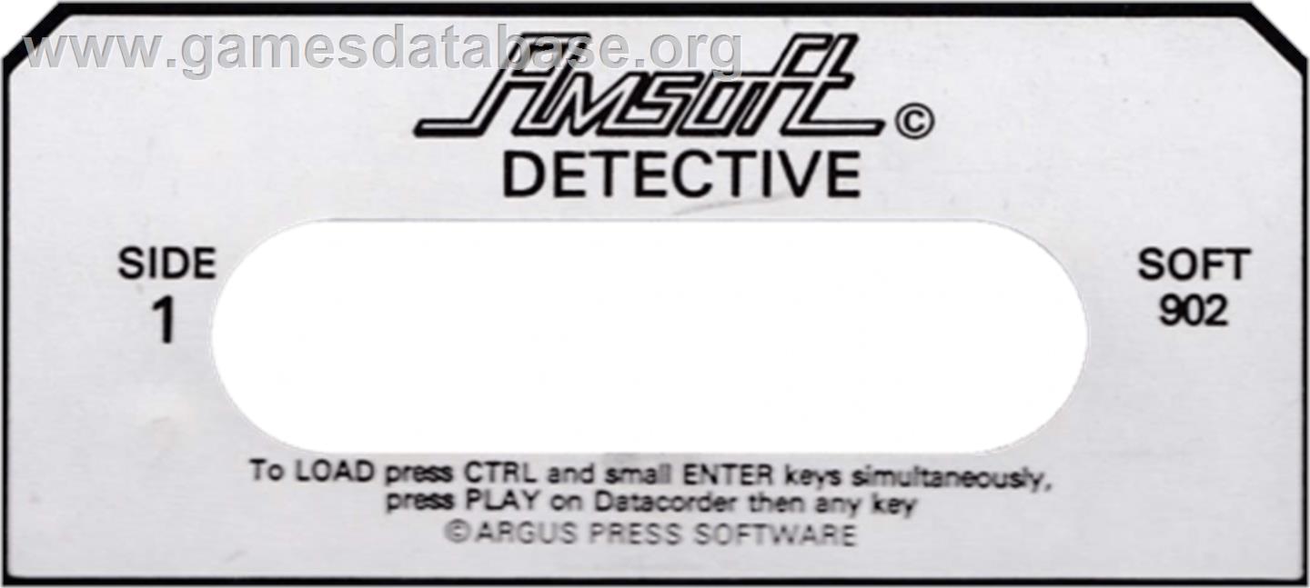 Detective - Amstrad CPC - Artwork - Cartridge Top