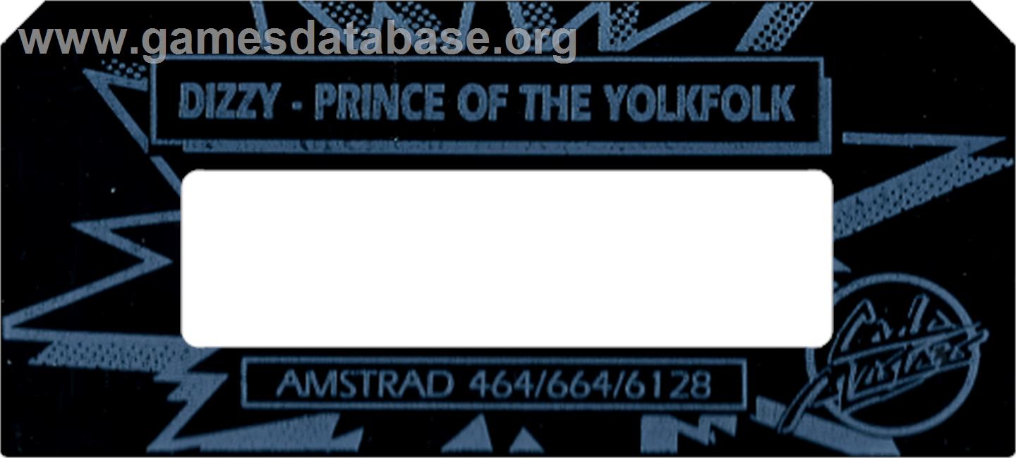 Dizzy: Prince of the Yolkfolk - Amstrad CPC - Artwork - Cartridge Top