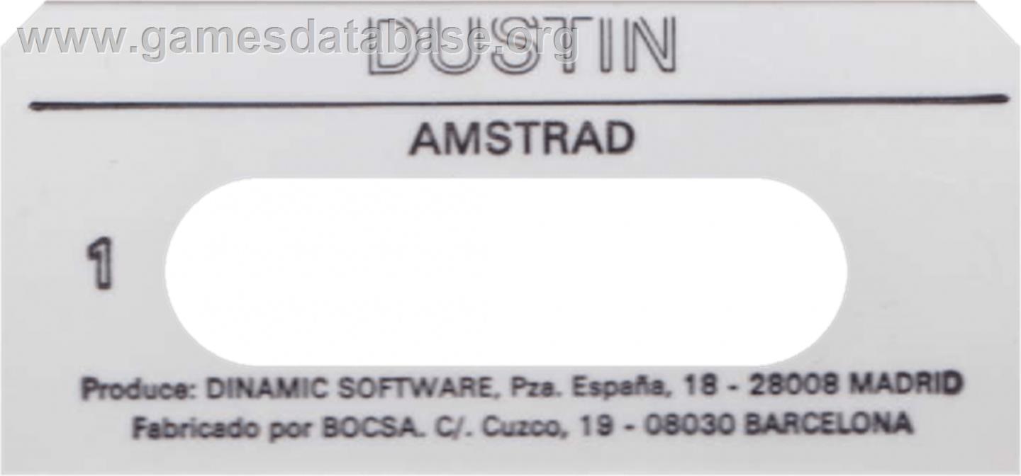 Dustin - Amstrad CPC - Artwork - Cartridge Top