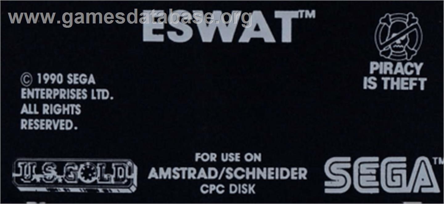 E-SWAT: Cyber Police - Amstrad CPC - Artwork - Cartridge Top