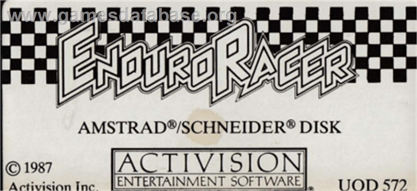 Enduro Racer - Amstrad CPC - Artwork - Cartridge Top