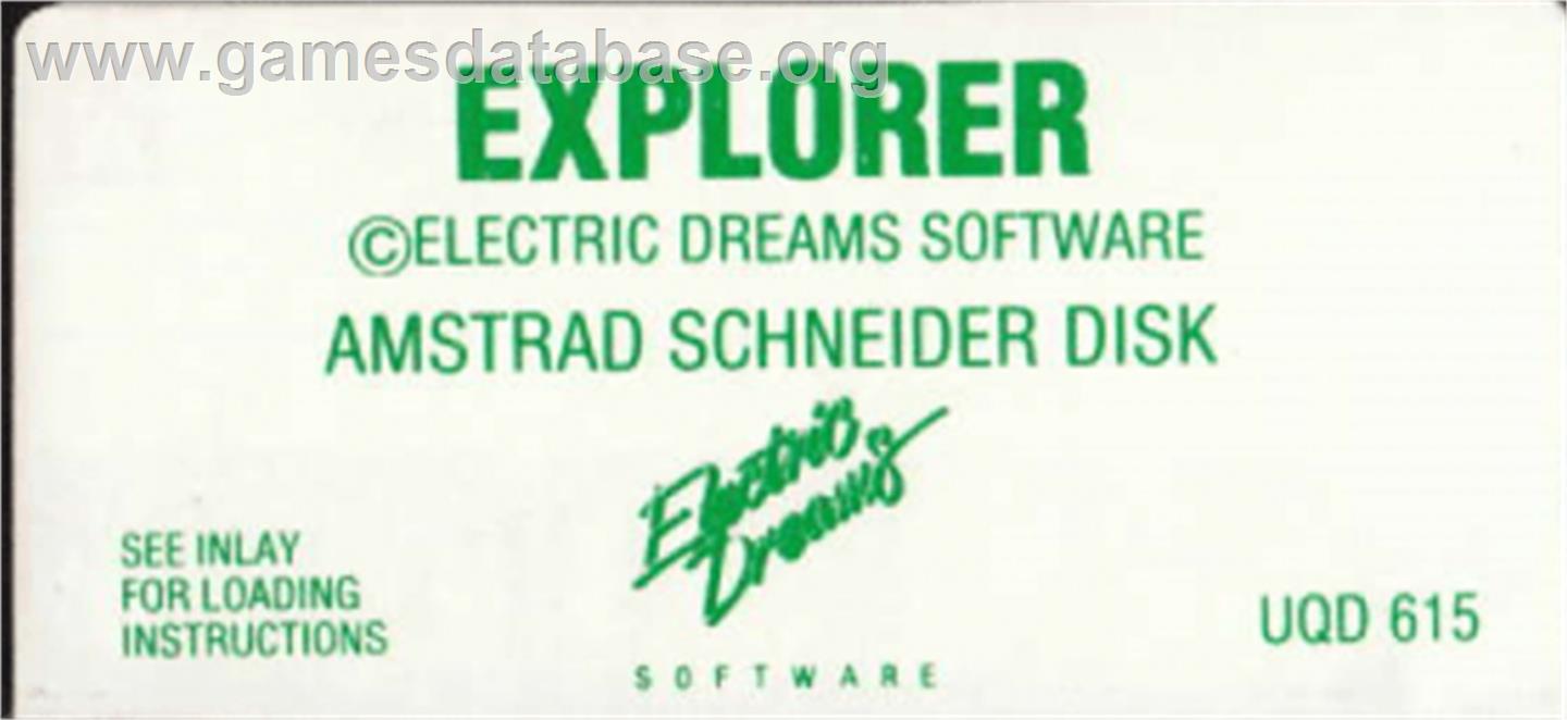 Explorer - Amstrad CPC - Artwork - Cartridge Top