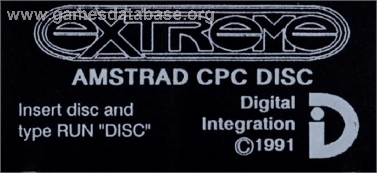 Extreme - Amstrad CPC - Artwork - Cartridge Top