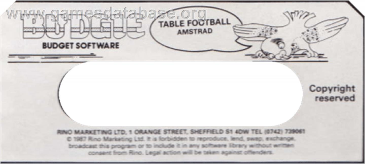 F.A Cup Football - Amstrad CPC - Artwork - Cartridge Top