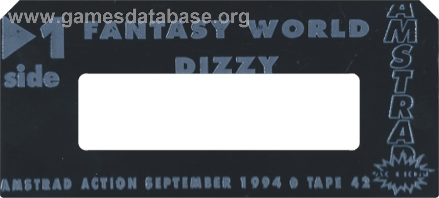 Fantasy World Dizzy - Amstrad CPC - Artwork - Cartridge Top
