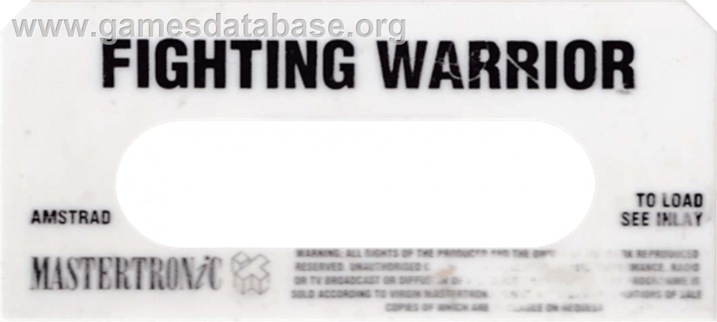 Fighting Warrior - Amstrad CPC - Artwork - Cartridge Top