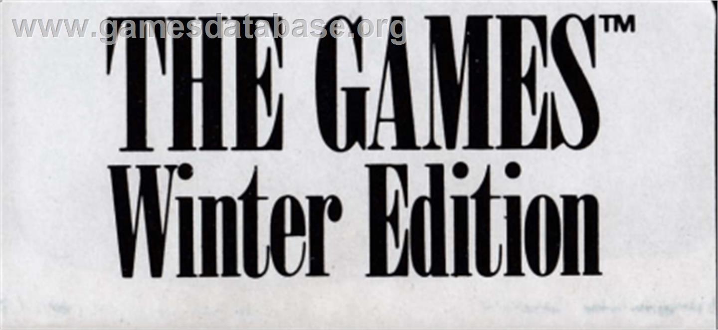 Games: Winter Edition - Amstrad CPC - Artwork - Cartridge Top