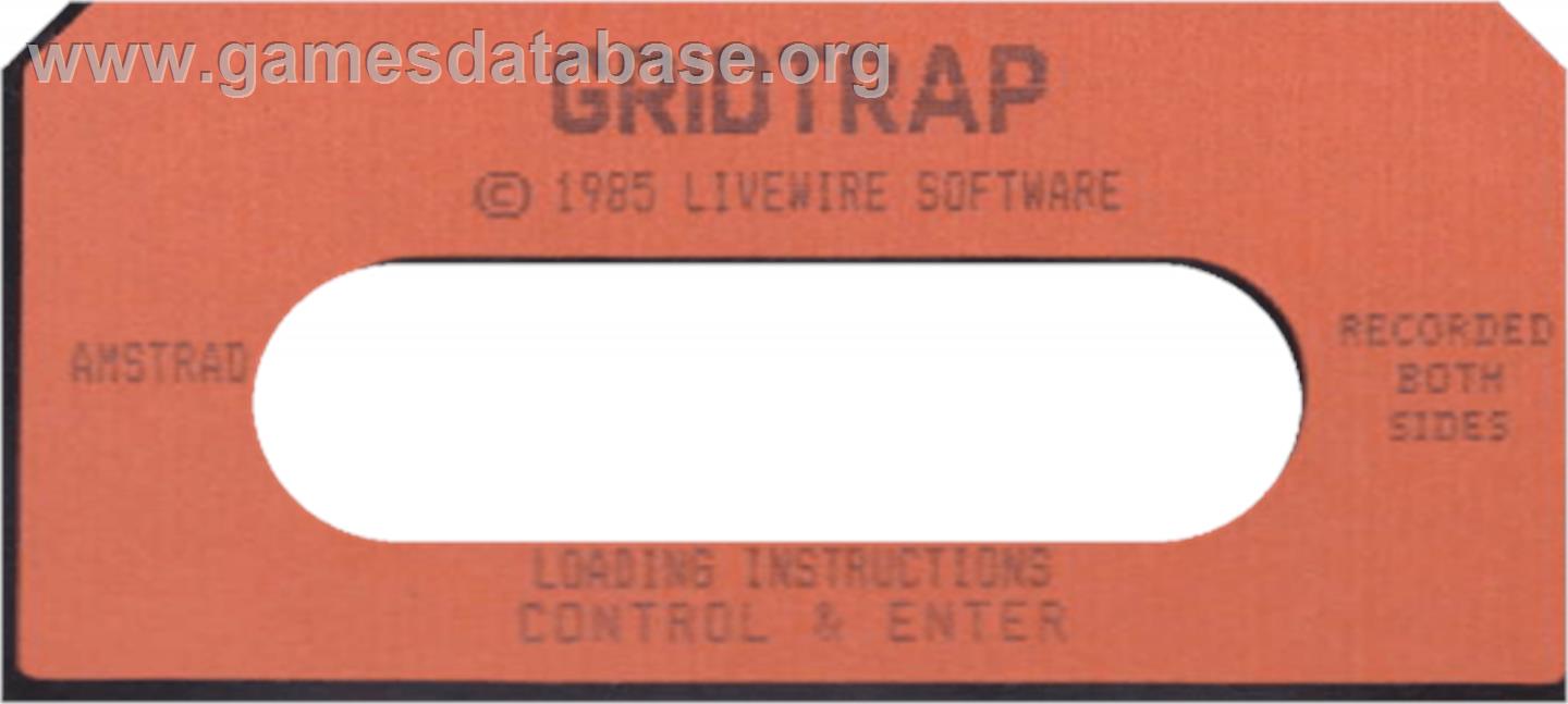 Grid Iron 2 - Amstrad CPC - Artwork - Cartridge Top