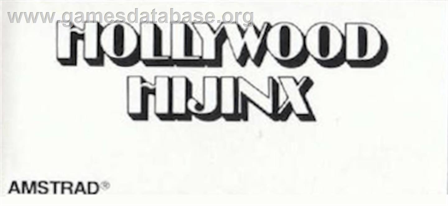 Hollywood Hijinx - Amstrad CPC - Artwork - Cartridge Top