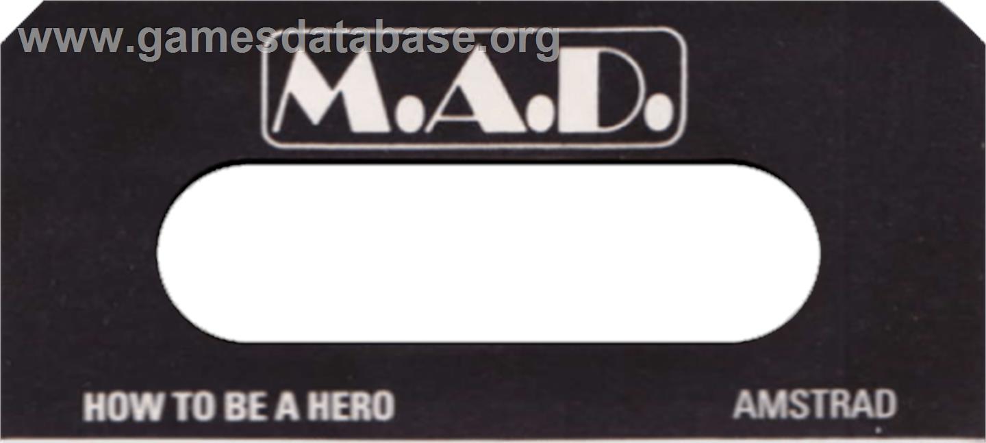 How to be a Hero - Amstrad CPC - Artwork - Cartridge Top