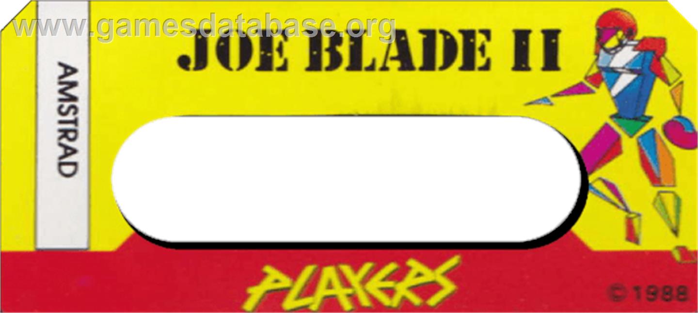 Joe Blade 2 - Amstrad CPC - Artwork - Cartridge Top