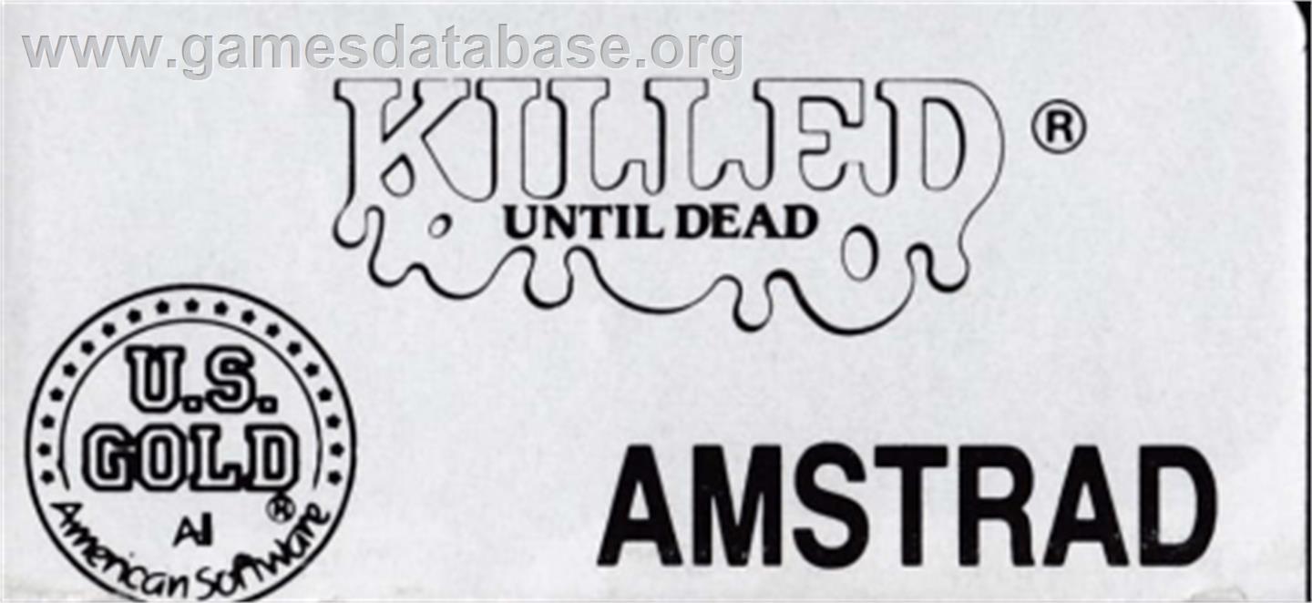 Killed Until Dead - Amstrad CPC - Artwork - Cartridge Top