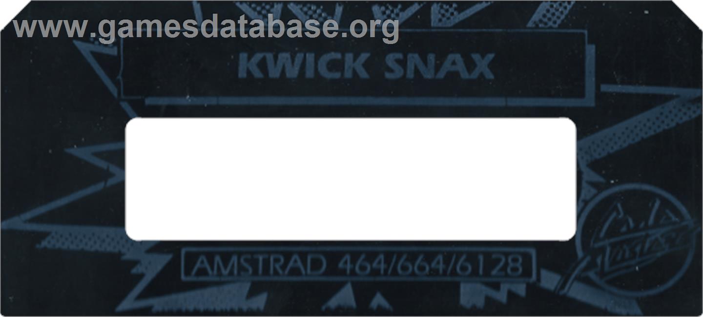 Kwik Snax - Amstrad CPC - Artwork - Cartridge Top