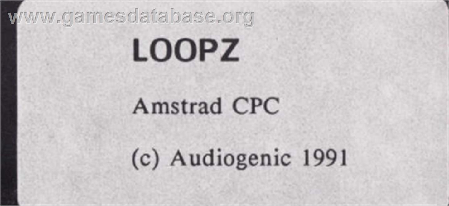 Loopz - Amstrad CPC - Artwork - Cartridge Top