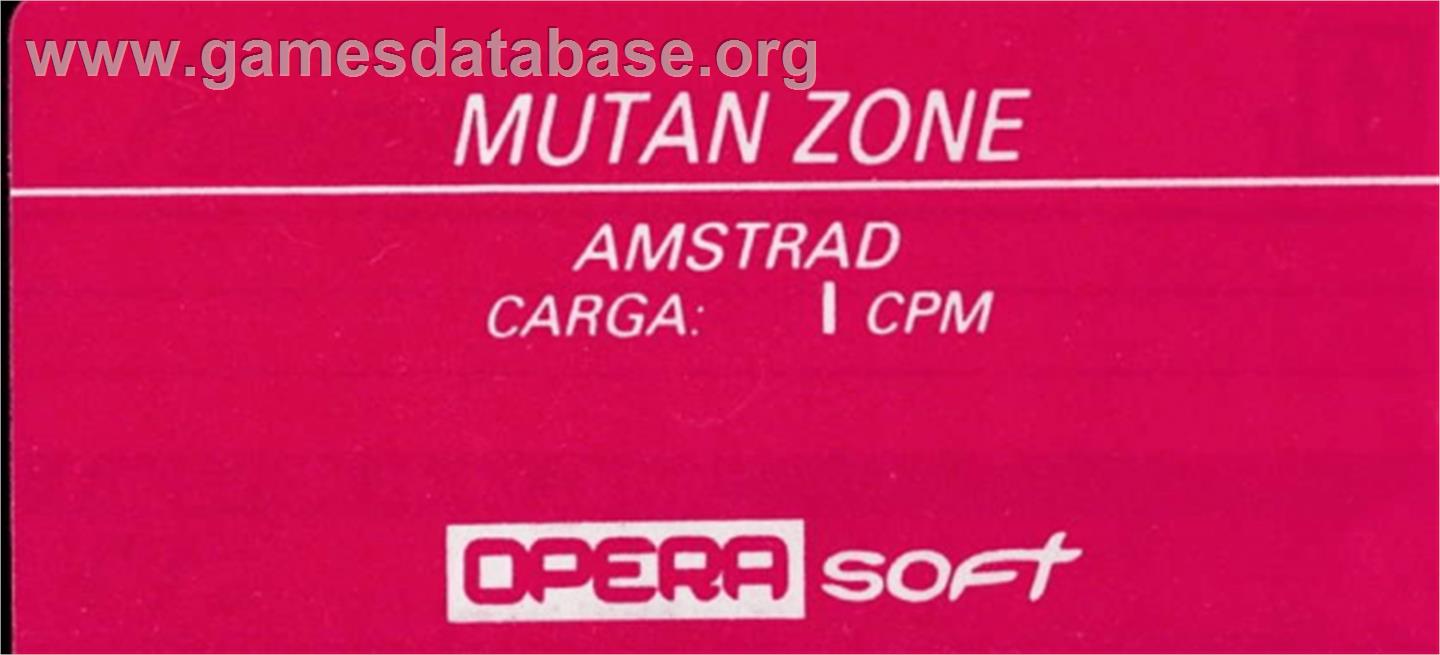 Mutan Zone - Amstrad CPC - Artwork - Cartridge Top
