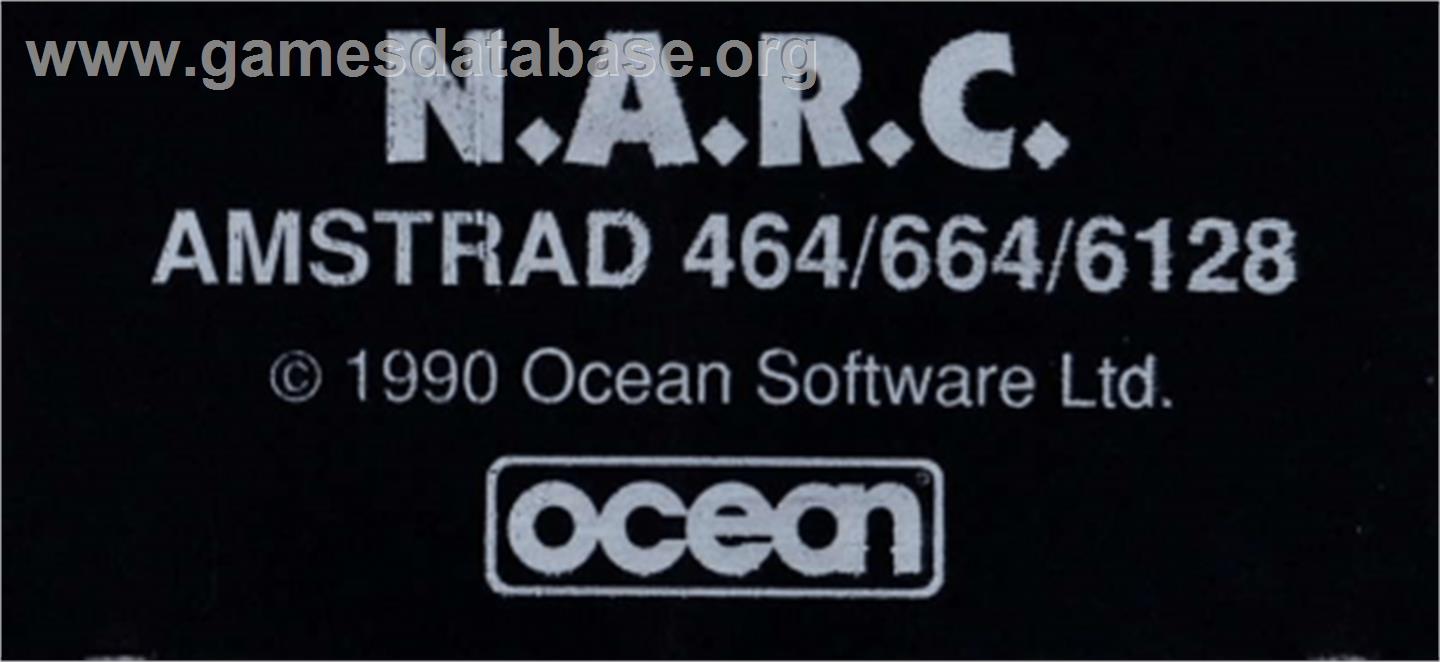 Narc - Amstrad CPC - Artwork - Cartridge Top