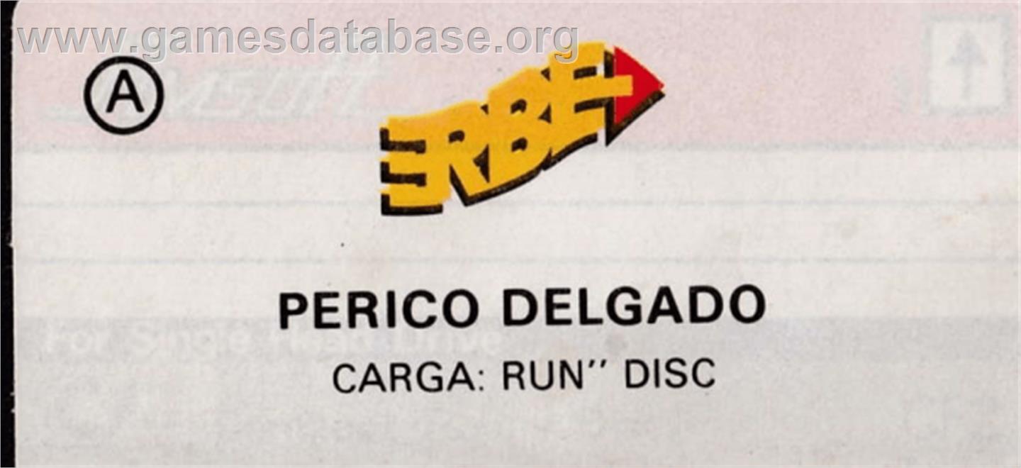 Perico Delgado Maillot Amarillo - Amstrad CPC - Artwork - Cartridge Top