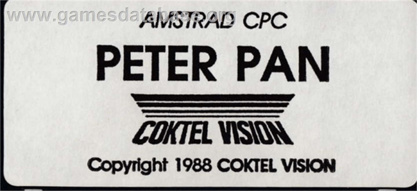 Peter Pan - Amstrad CPC - Artwork - Cartridge Top