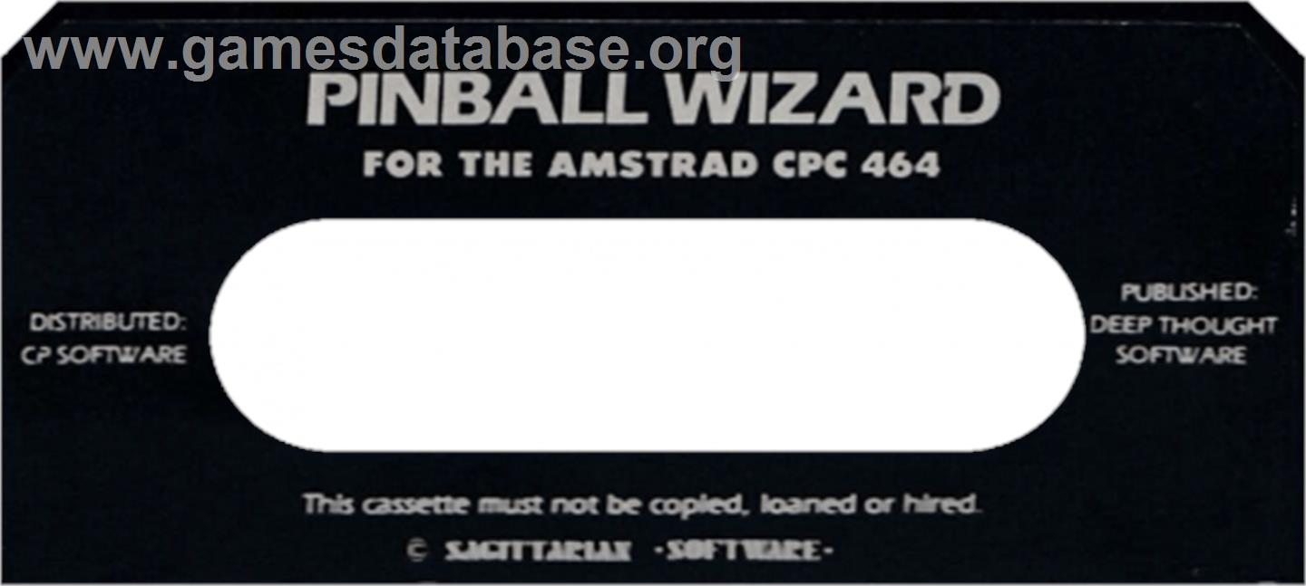Pinball Wizard - Amstrad CPC - Artwork - Cartridge Top