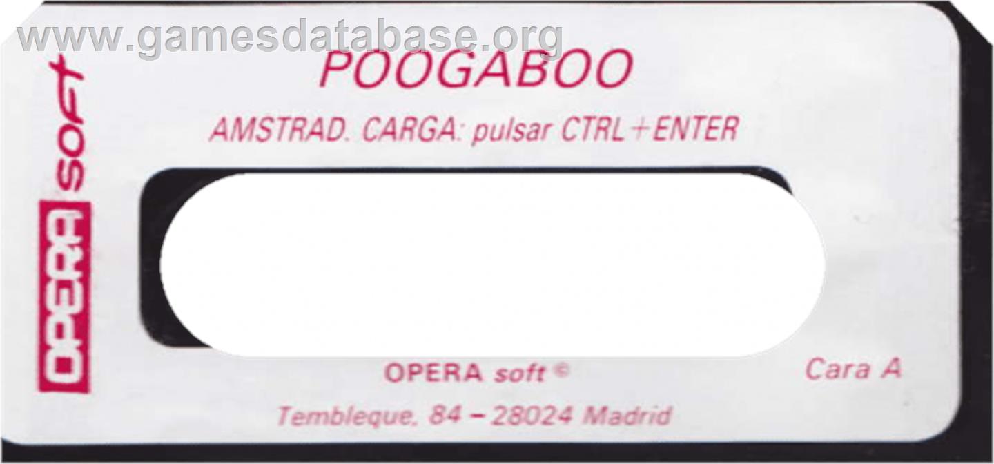 Poogaboo: La Pulga 2 - Amstrad CPC - Artwork - Cartridge Top