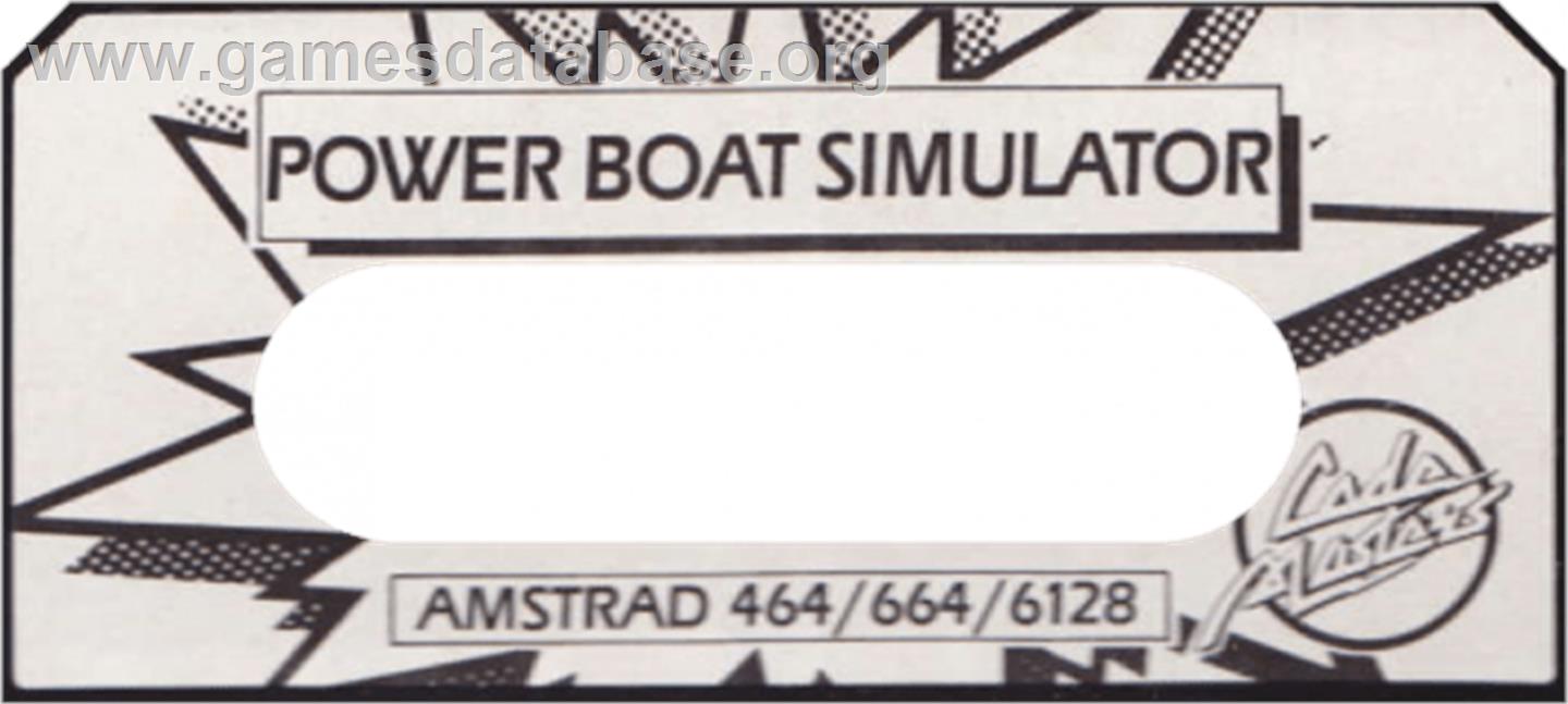 Pro Powerboat Simulator - Amstrad CPC - Artwork - Cartridge Top