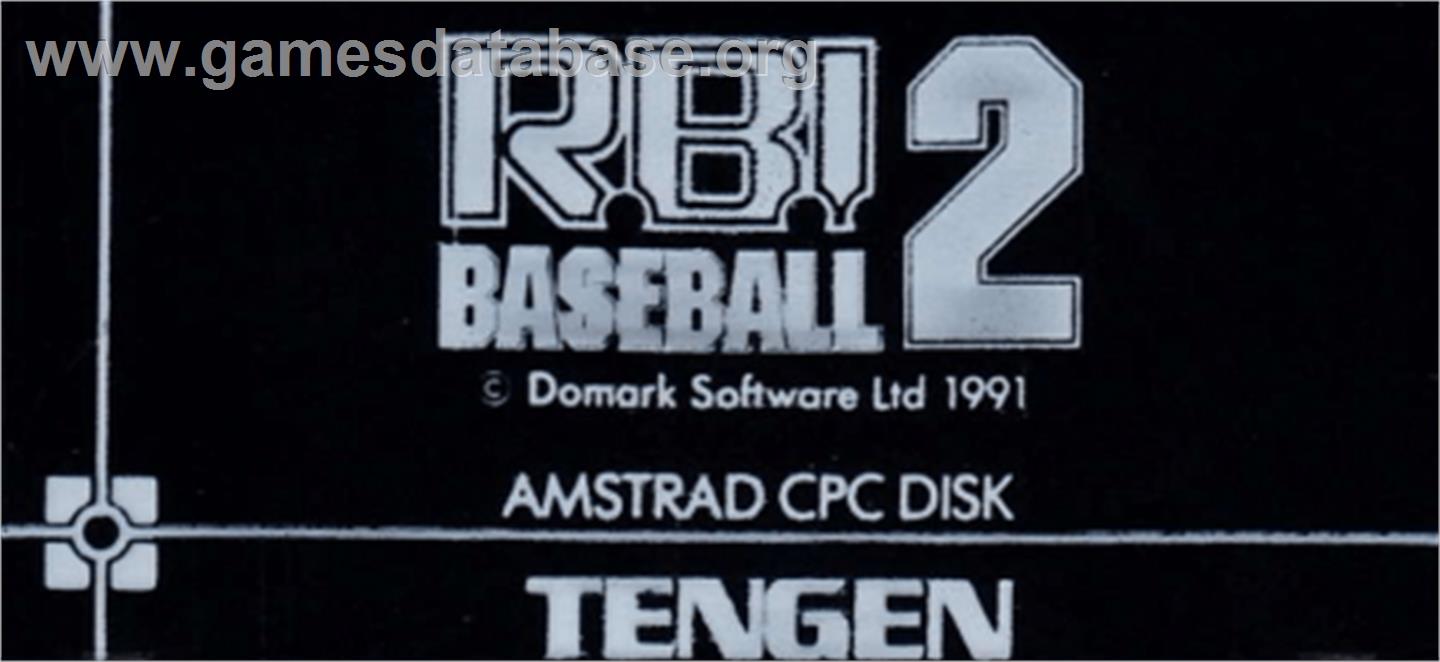 RBI Baseball 2 - Amstrad CPC - Artwork - Cartridge Top
