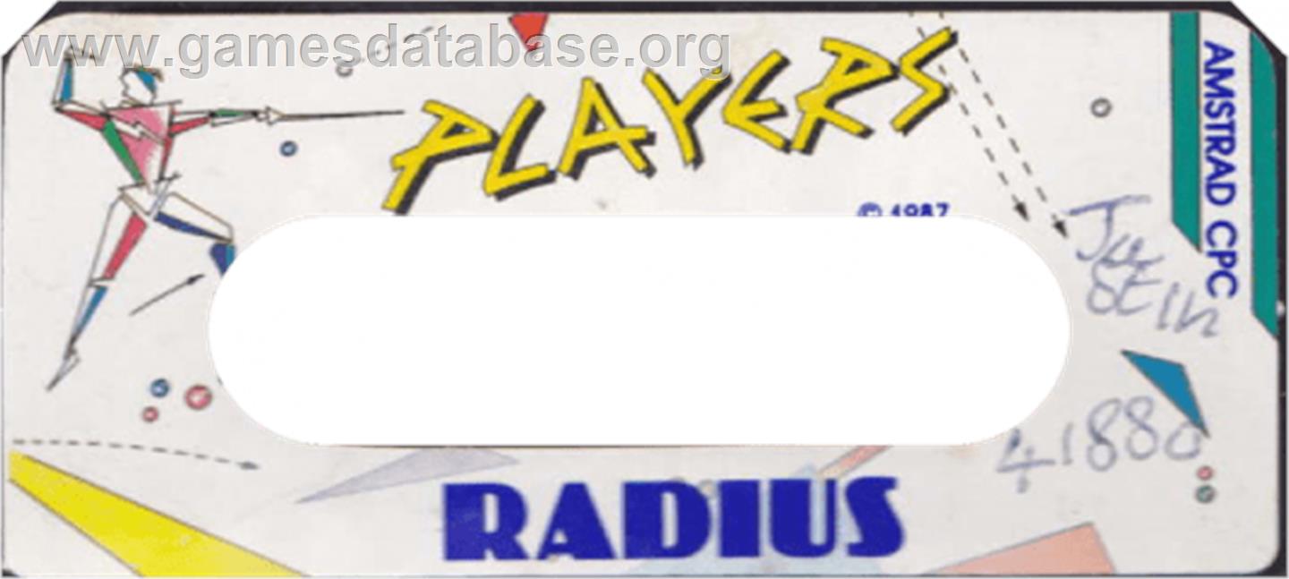 Radius - Amstrad CPC - Artwork - Cartridge Top