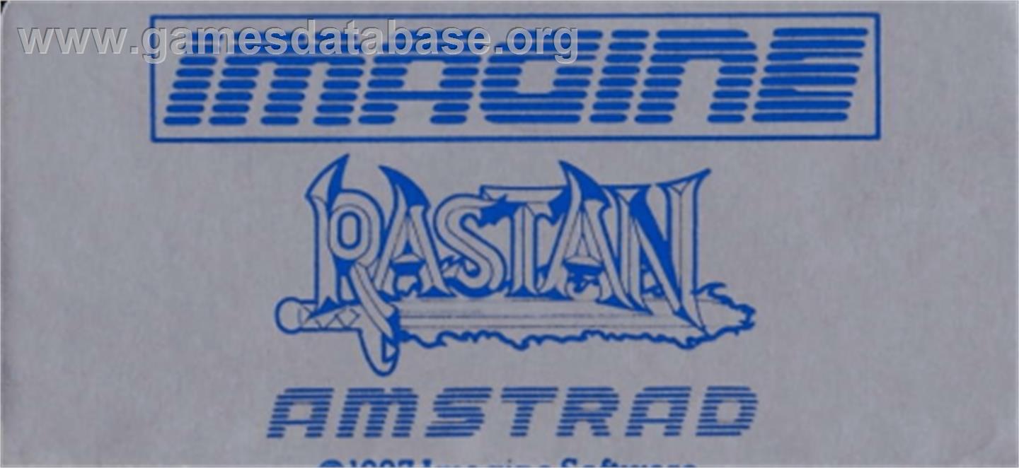 Rastan Saga - Amstrad CPC - Artwork - Cartridge Top