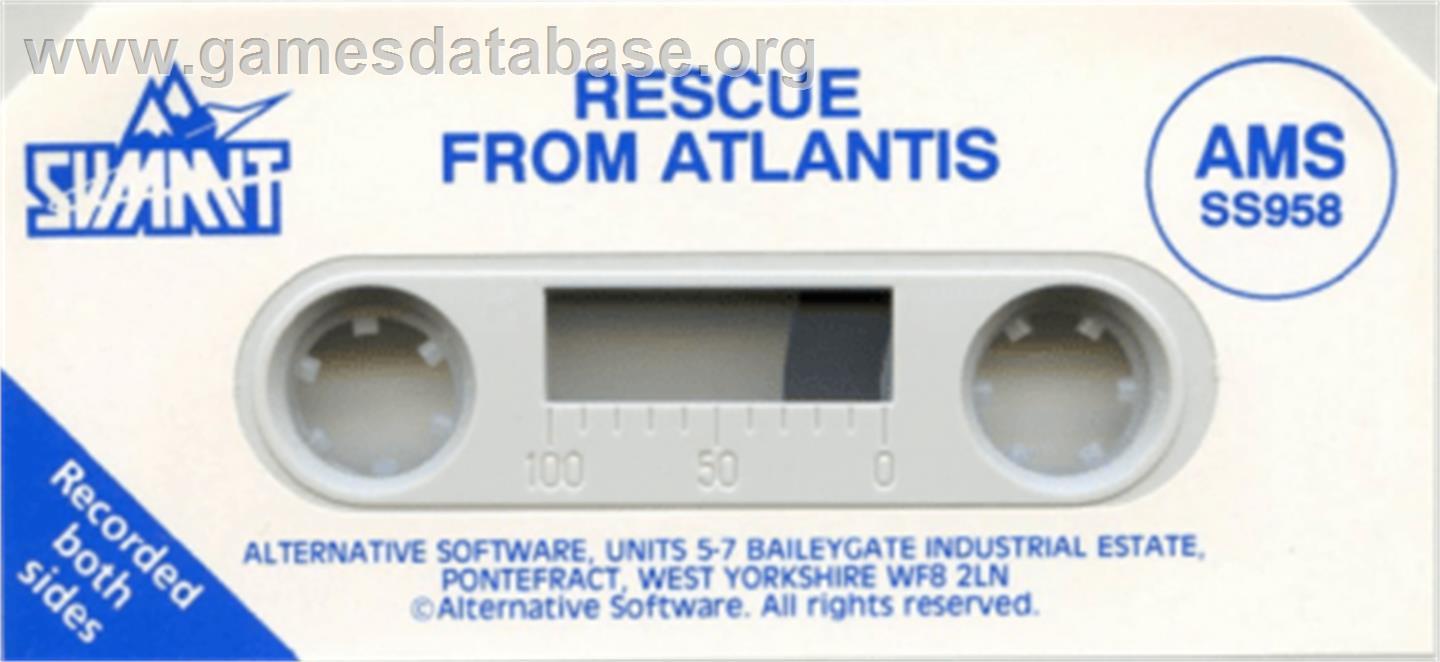 Rescue from Atlantis - Amstrad CPC - Artwork - Cartridge Top