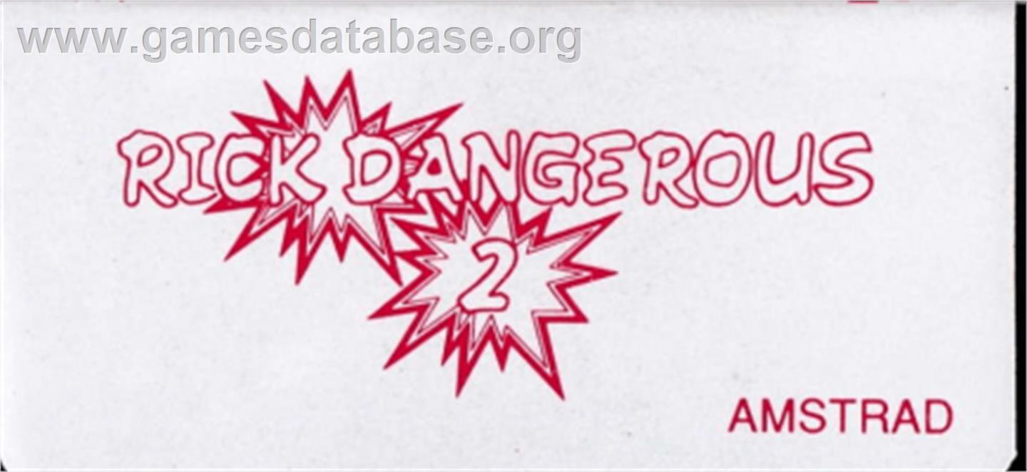 Rick Dangerous 2 - Amstrad CPC - Artwork - Cartridge Top