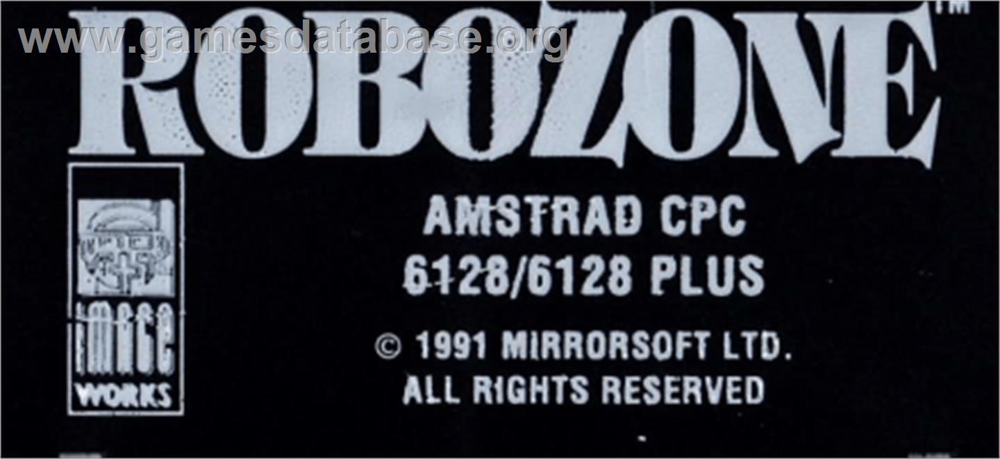 Robozone - Amstrad CPC - Artwork - Cartridge Top